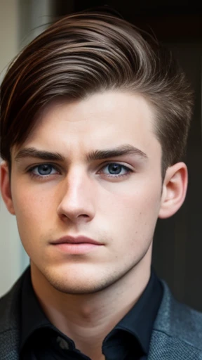 A young English man focus on face