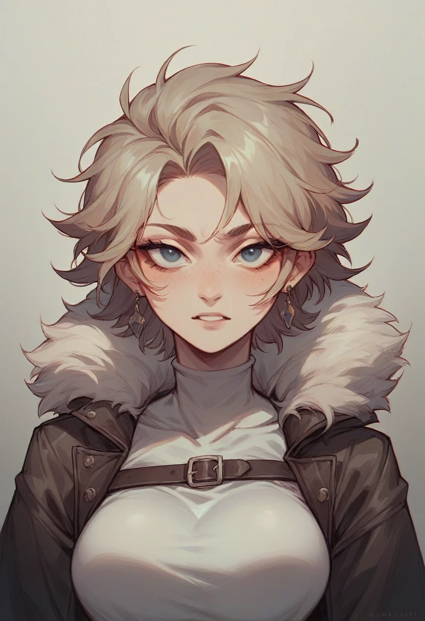 Generate a image of girl who didn't were anything 
