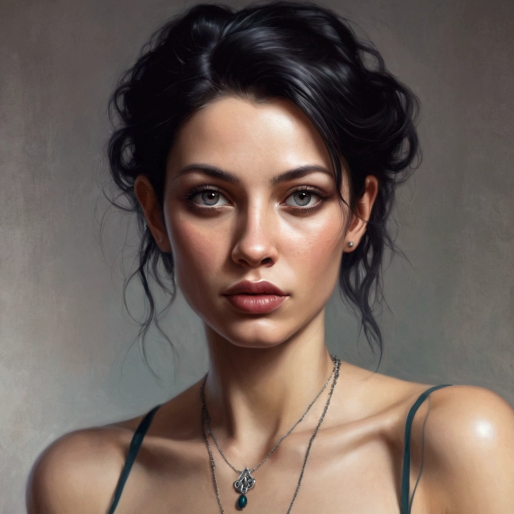 Same woman as the image tip, but completely naked. photo by full body. Realistita.