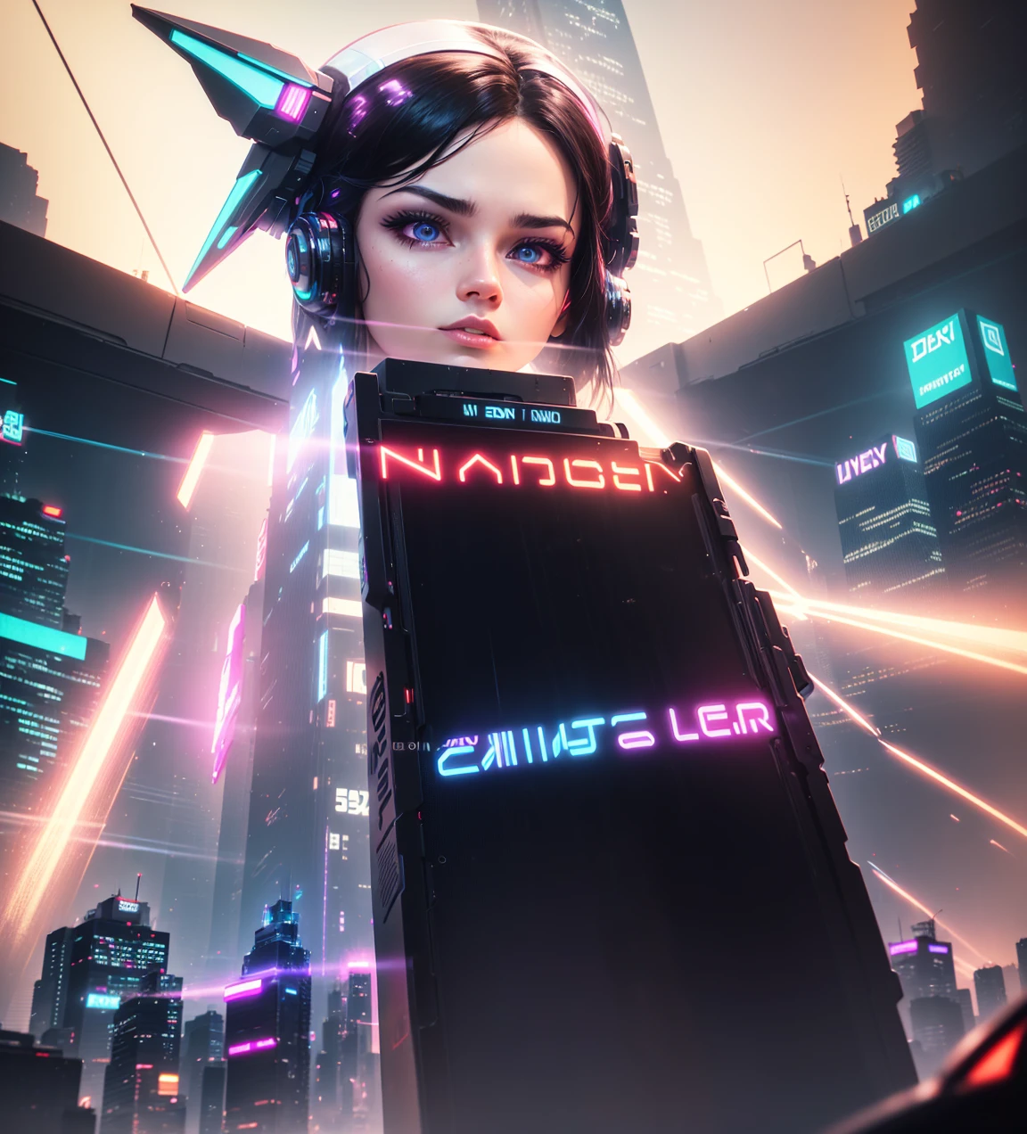 3D neon city,cyberpunk city, neon lights, futuristic architecture, glowing skyscrapers, neon signs, neon reflections, neon streets, colorful neon, vibrant neon, dynamic neon, modern neon, dramatic lighting, cinematic lighting, dystopian, sci-fi, 8k, 3d render, intricate details, hyperrealistic, volumetric lighting, ray tracing, photo-realistic, cinematic composition, dramatic camera angle