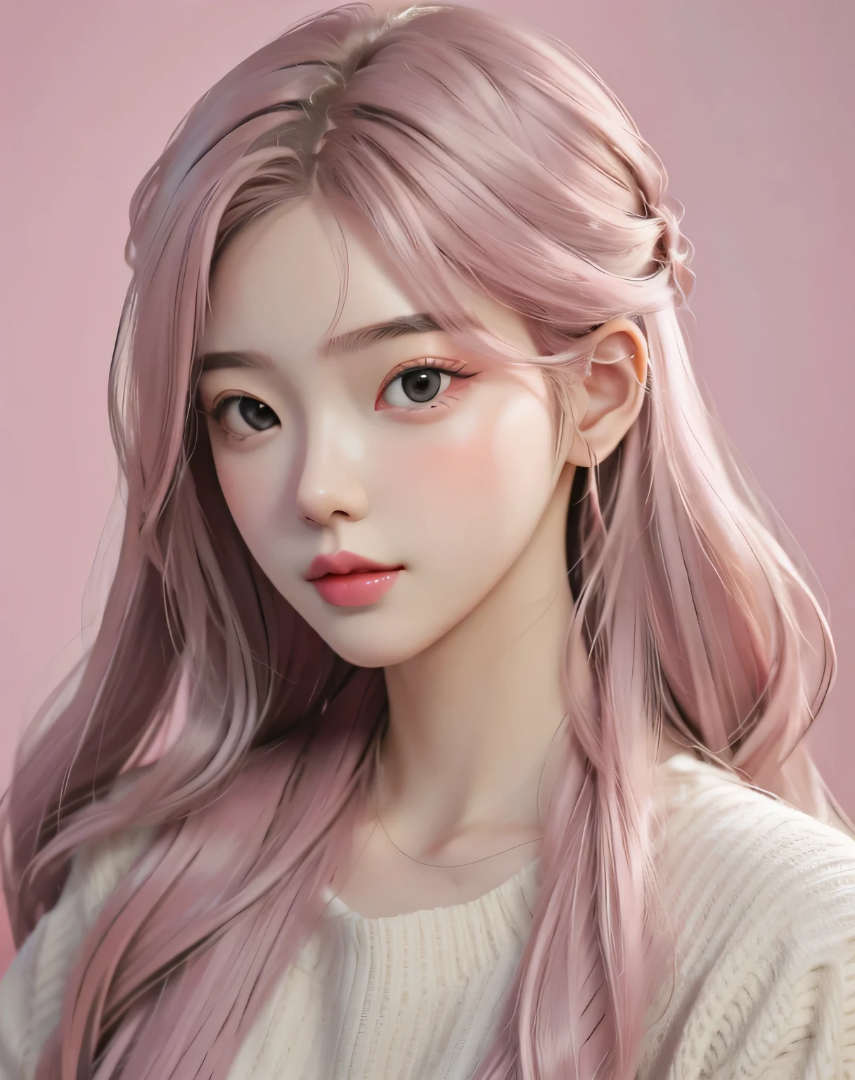 best quality, 1girl, solo, realistic portrait , background, long hair, pink lips,