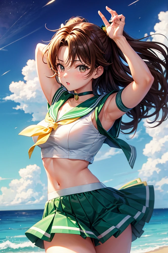 全身に黒ストッキングを着たSailor Jupiter、Sailor Jupiter