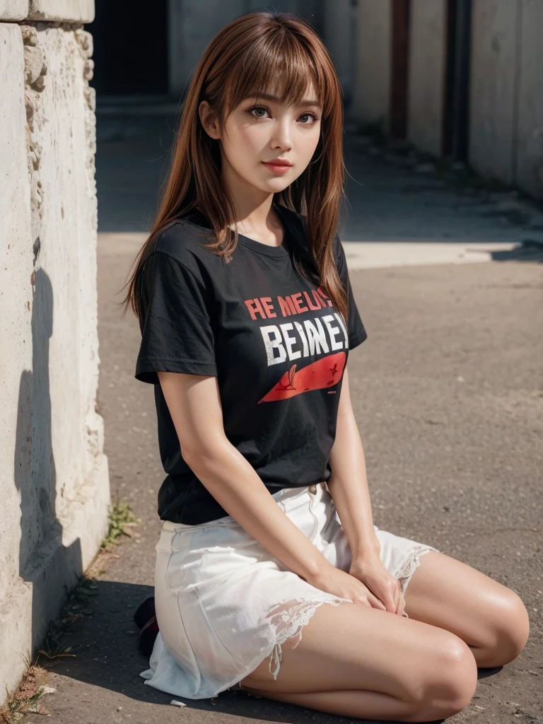 Kasumi, brown eyes, (best quality, ultra-detailed), (realistic:1.37), beautiful and detailed face, ultra-realistic texture, delicate face, delicate body, red lipstick, bright colors. High definition, 8K. expression with a slight sweet smile and sexy