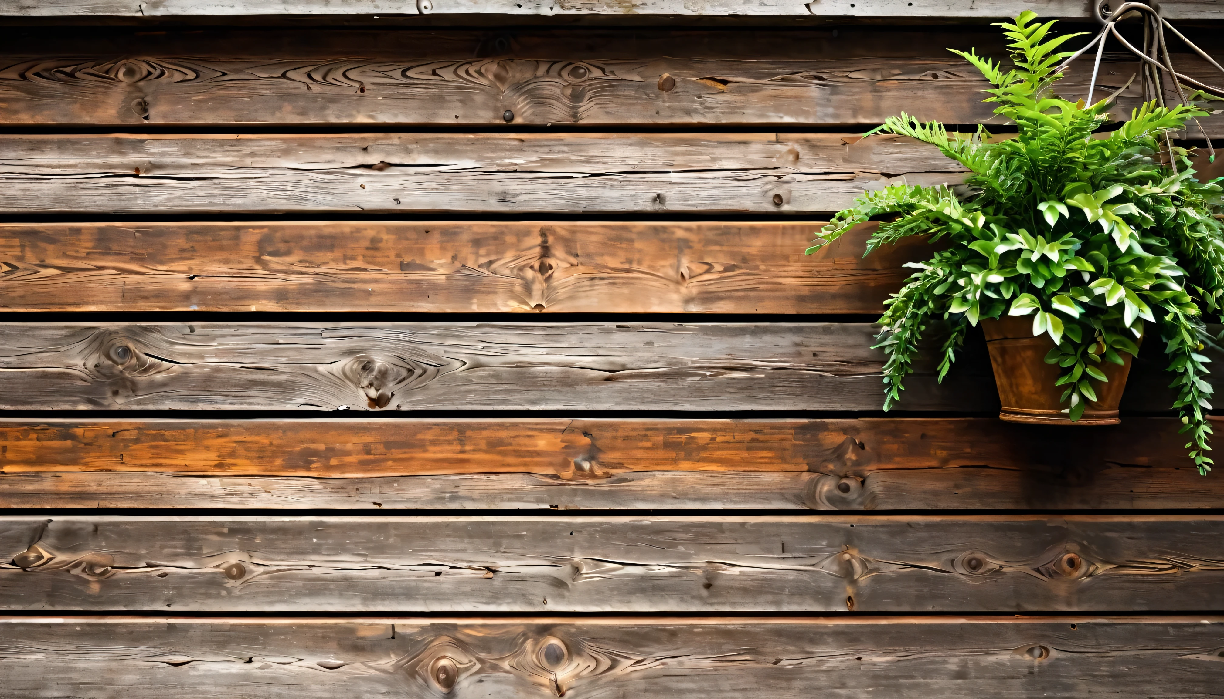 Imagine a serene and rustic setting where a wooden wall serves as the centerpiece. The wall is composed of aged timber planks, each one rich with history and character. The wood grains are vividly detailed, showing the intricate patterns that nature has etched over the years. Some planks have knots, adding to the natural beauty and authenticity of the scene.
The wall is weathered, with a patina that speaks of many seasons endured. There are subtle variations in color, from deep browns to lighter, honeyed hues, creating a harmonious blend of tones. The texture is tactile, almost palpable, with some areas rough to the touch and others smoother, worn down by time and use. Small cracks and crevices are visible, giving the impression that this wall has witnessed countless stories and events.
Sunlight filters in through a nearby window, casting gentle, dappled light on the wooden surface. This interplay of light and shadow highlights the depth and texture of the wood, creating a warm and inviting atmosphere. In some spots, the sunlight enhances the natural sheen of the wood, making it appear almost golden.
Adjacent to the wall, there might be elements that complement its rustic charm. Perhaps an old-fashioned lantern hangs nearby, its metal frame slightly rusted but still sturdy, adding a touch of antiquity. Or maybe there’s a simple wooden shelf, adorned with potted plants, their green leaves a vibrant contrast to the rich brown of the wood.
This wooden wall, with its rich texture and detailed craftsmanship, stands as a testament to timeless beauty and rustic elegance, inviting anyone who sees it to pause and appreciate the quiet, enduring charm of natural materials.