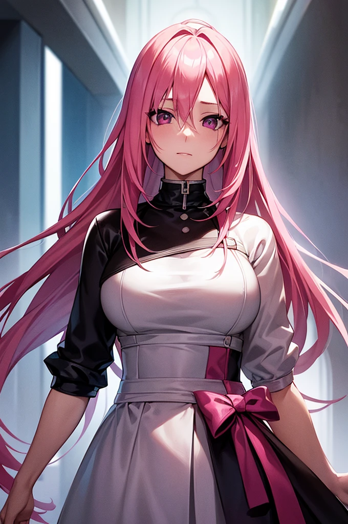 there is a drawing of a woman with pink hair and a white top, a character portrait, detailed character portrait, character portrait of me, character concept portrait of me, character portrait, haruno sakura, halfbody portrait, sakura haruno, character headshot portrait, character profile art, character portrait closeup, closeup character portrait, a portrait of the character, character - portrait