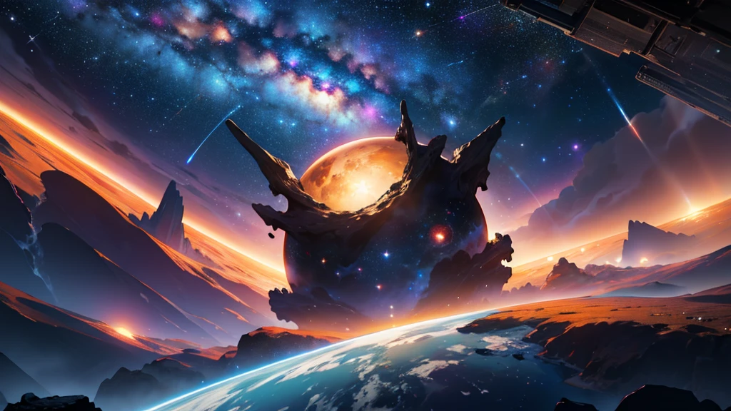 4k ultra HD, perfect lighting, outer space, galaxies, planets, stars