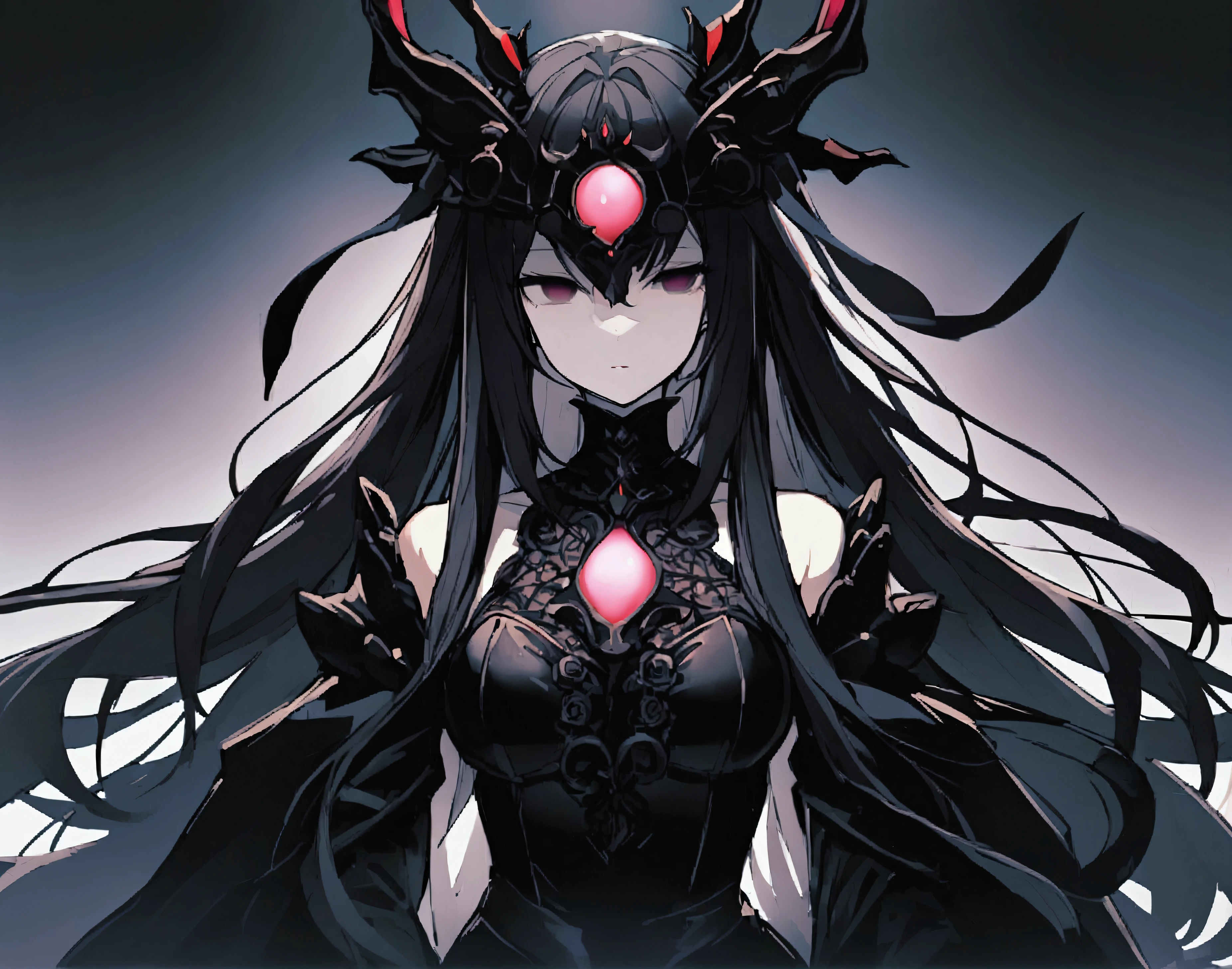 masterpiece, Highest quality, 1 girl,photograph, Studio photographgraphy, From the waist up, Upper Body, Behind the shoulder, long hair covers shoulders, black rose and veil headband, brutal表情をした青白い肌の女性, Iridescent Skin, Succubus, Twisted corners, Sitting on the stone nail throne of the underworld, underworld, Gloomy atmosphere, Purple lighting, light, skull, rainbow scepter、Tight waist、Wide ass、Tyndall Effect Matherpiece、Highest quality、Highest standards、Best image quality、table、Complex parts、High resolution、Depth of written boundary、Natural soft light、Professional Lighting、about, Are standing, Very long hair, Cowboy Shot, wonderful, wonderful hair, (night:1.2),dream-like, [[Gentle fingers and hands:0.55]::0.85],(Detailed fingers),),(Emotional),(Breathtakingly beautiful),(main part:1.2) whole body.), (Anime Style), (Very detailed), (brutal), (超High resolution, High resolution), (8k), (High resolution: 1.2), (Complex and beautiful: 1.2)