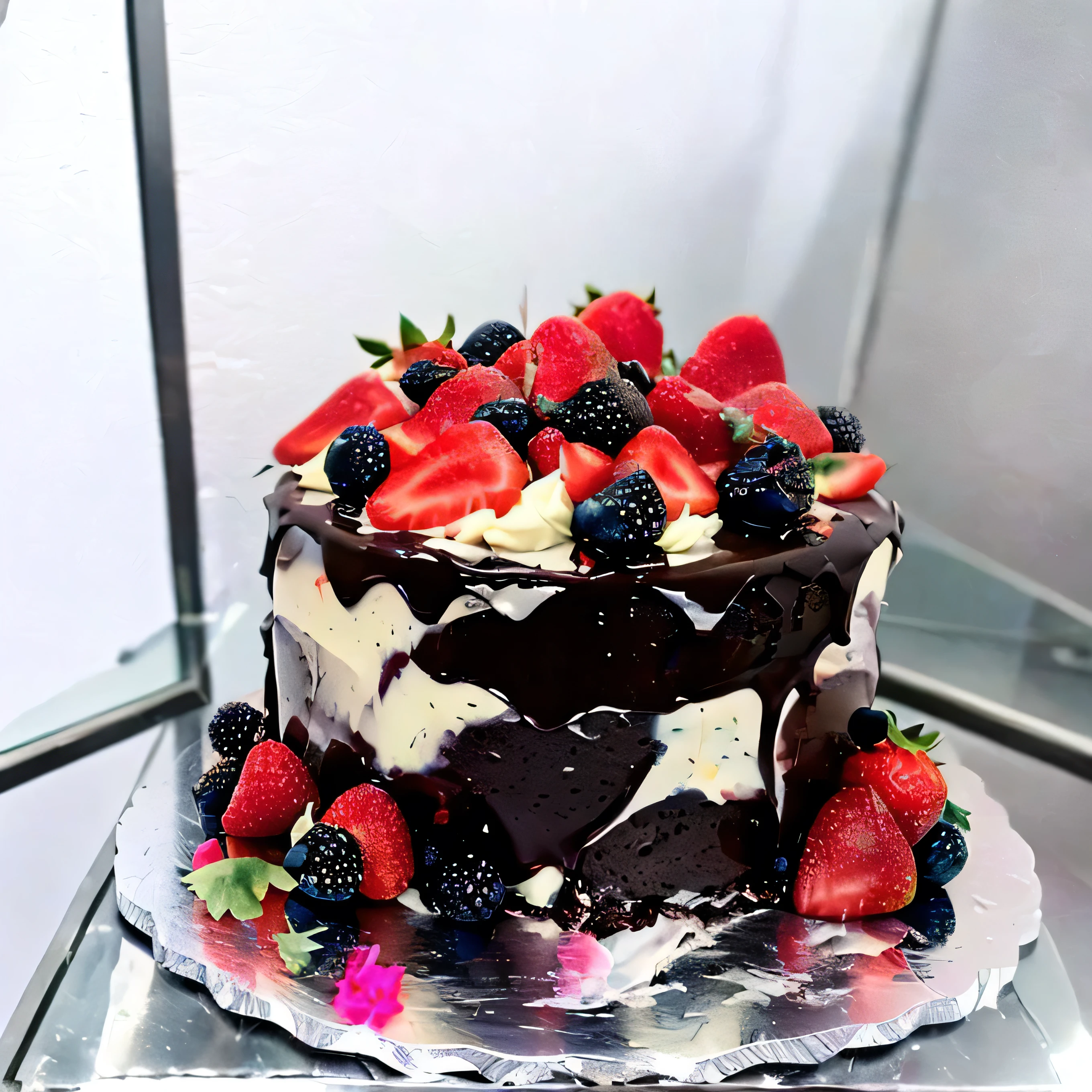 (best qualityer), (1 cake (bring:0.5,glass:0.5,packaging) Of Strawberry), dynamic photo, Pinterest, luscious, mouth watering, 🍰