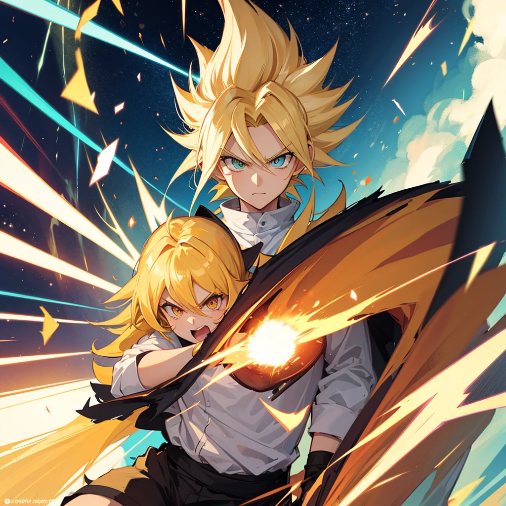 Super Sayanjin looking at camera