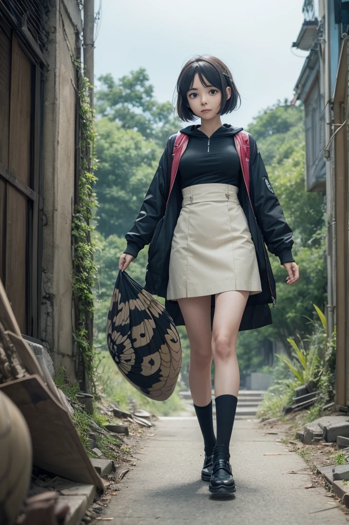 Make an image of one similar to Mothra but human in the anime version