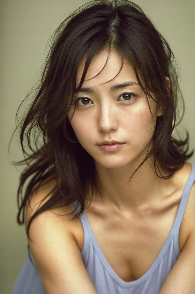 (((One girl,alone))),(Highly realistic photos, High resolution, Detailed face, Beautiful Eyes) Japanese women, 30 years old, Cute Face, Nice body, Medium chest, ,Hairstyle, Take a photo book,Healthy Body,Thighs、turn over、Himiko