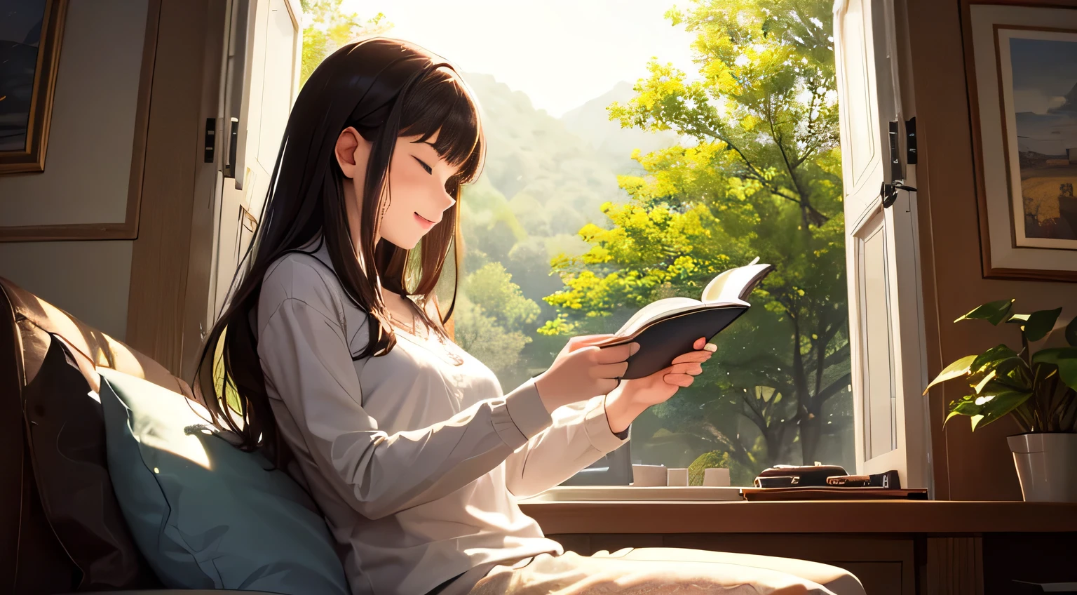 The melody of the breeze, the aroma of coffee, a quiet afternoon, my heart is soothed [Verse 2] Looking out the window, in the sunlight filtering through the trees, time with you flows peacefully [Chorus] Feel the warmth and melt into the relaxing music of Solfeggio [Verse 3] I open the book, the sound of the pages turning, I get so engrossed, time stops [Bridge] Laughing with you at the window seat, a special moment in the midst of everyday life [Chorus] Feel the warmth and melt into the relaxing music of Solfeggio