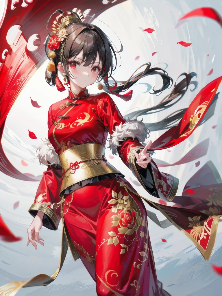Chinese classical，Red clothes，the bride，ancient wind，Chinese Bride