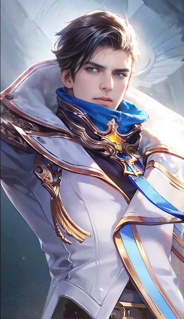 (best quality, masterpiece, 8 thousand, realistic, cinematic lighting, 1:4 HDR images, very detailed, beautiful photoature man, very handsome, ((cold expression)), black short hair, black eye, A perfect face without any mistakes, ((Buttoning my jacket, chief executive))
