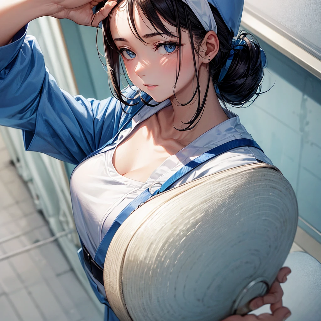 (masterpiece, highest quality, Complex), Cowboy Shot, Kyoka Tachibana, Big Breasts, 1 girl, alone, backyard、 Cute eyes, Beautiful Face, Perfect round ass, Fit and body, Female Pervert, alone, Pale skin, blue eyes, ((Beautiful mature woman)), ((Black Mask:1.5, naked, Big Breasts, Nipples, Pussy,（Showing Pussy） pubic hair, Steam from the body、Smell)）, Captivating smile, Mischievous face, Sweat, vapor, Embarrassing, blush, Excited, ((Voice of the Heart, got it、Breathtakingly beautiful, Sound effect)) Full body image、Accessory stand)、stylish、Genuine、　Mature woman in a love hotel room、（(Has bangs、Let your bangs hang down、Random Women's Hairstyles(Long Hair、サイドPonytail Hair、セミLong Hair、Ponytail Hair))