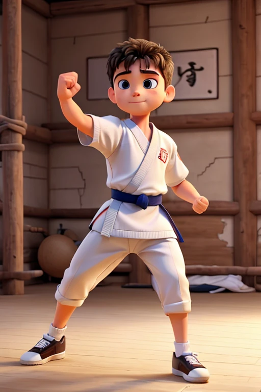 boy fighting karate