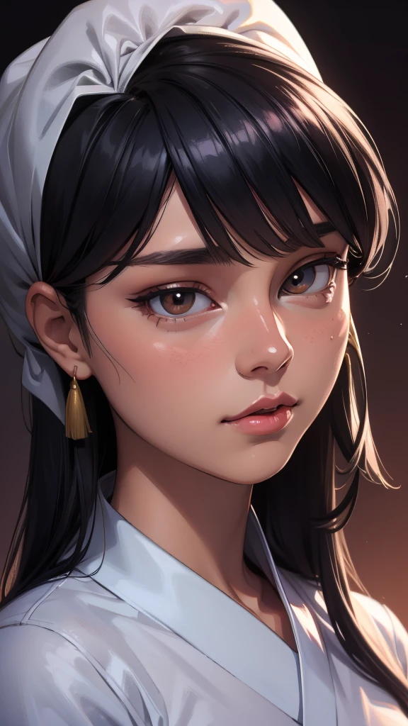 face detailed, long hair,komi shuuko, 8k, HD, HDr, 