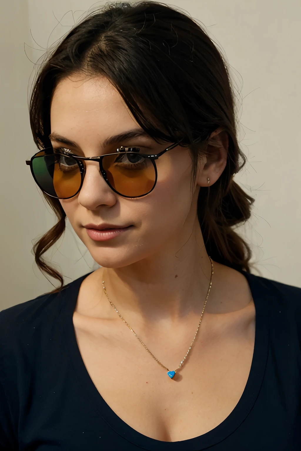 Teacher with Disney filter and dark glasses