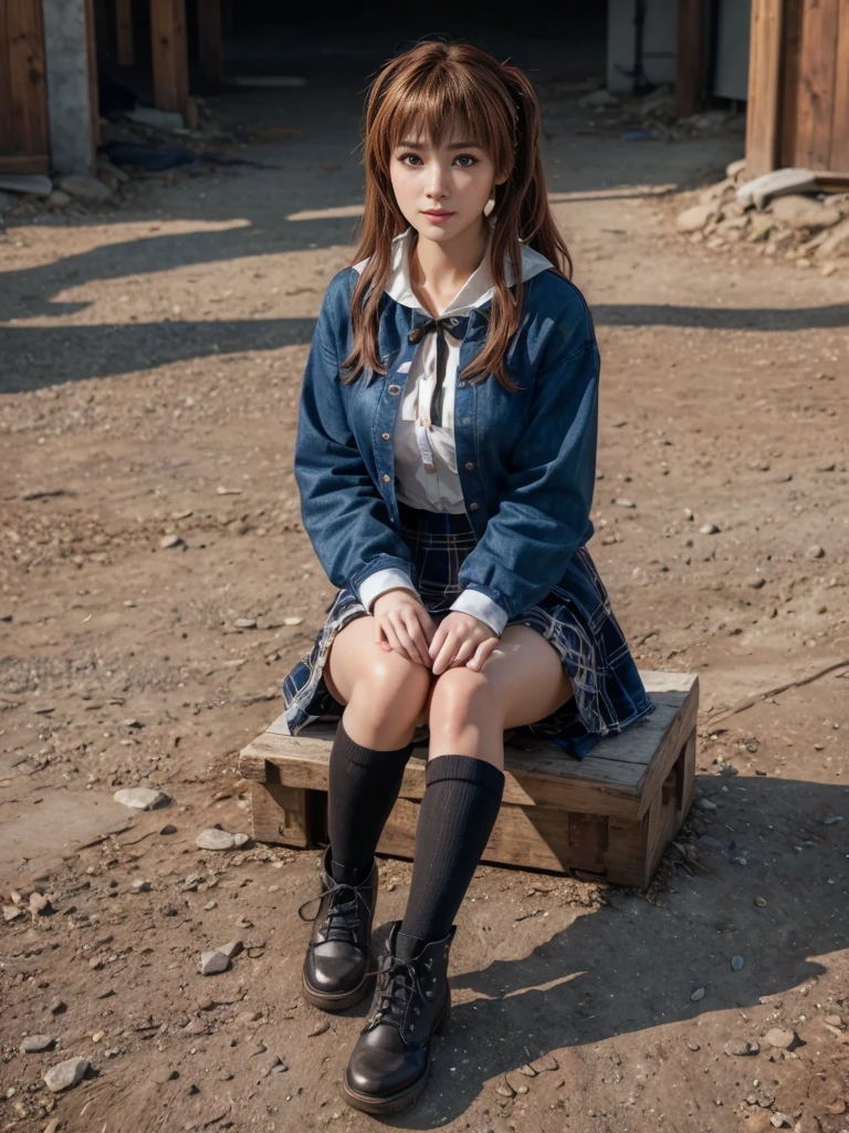 Kasumi, brown eyes, (best quality, ultra-detailed), (realistic:1.37), beautiful and detailed face, ultra-realistic texture, delicate face, delicate body, strong red lipstick, bright colors. High definition, 8K. expression with a slight sweet smile