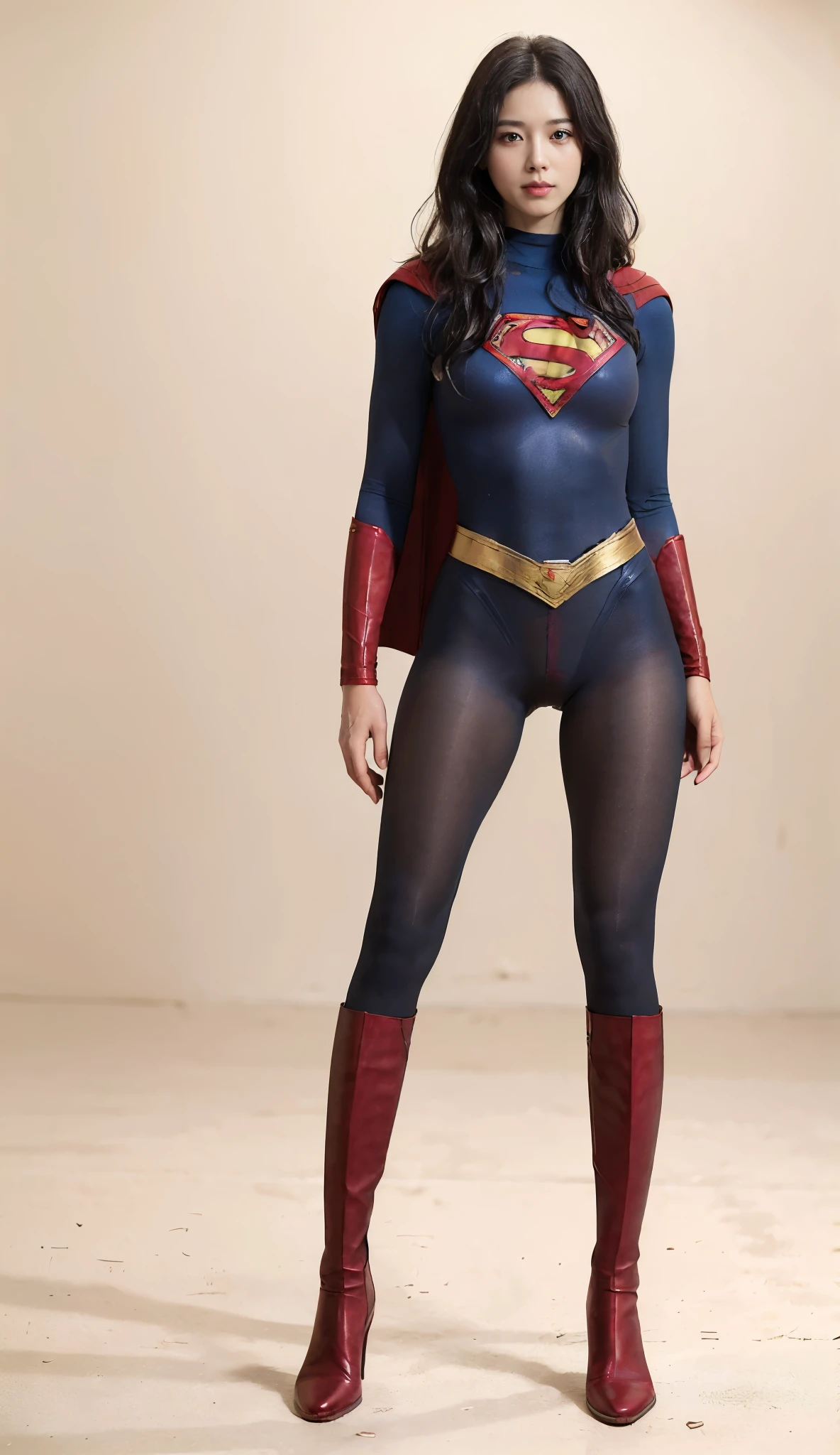 No background、(((Beautiful legs in black tights.)))、(((Legally express the beauty of your smile)))、((((Make the most of your original images)))、(((体にぴったりフィットするSupergirl Costume)))、(((Supergirl Costume)))、(((short and beautiful hair)))、(((suffering)))、(((Please wear black tights....、Wear red boots)))、((Best image quality、8k))、((Highest quality、8k、masterpiece:1.3))、(((Preserve background )))、Sharp focus:1.2、Beautiful woman with perfect figure:1.4、Slim Abs:1.2、Wet body:1.5、Highly detailed face and skin texture、8k