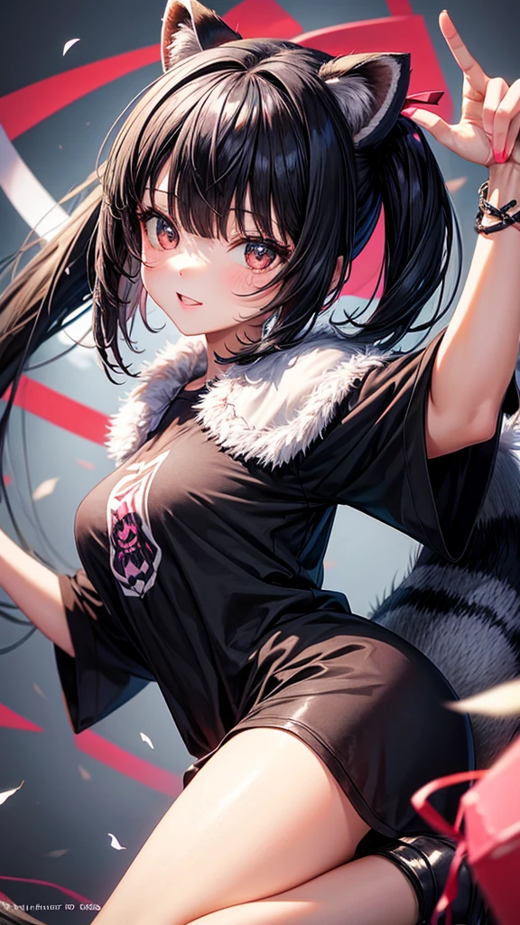 Raccoon Girl,Black Hair,birthday