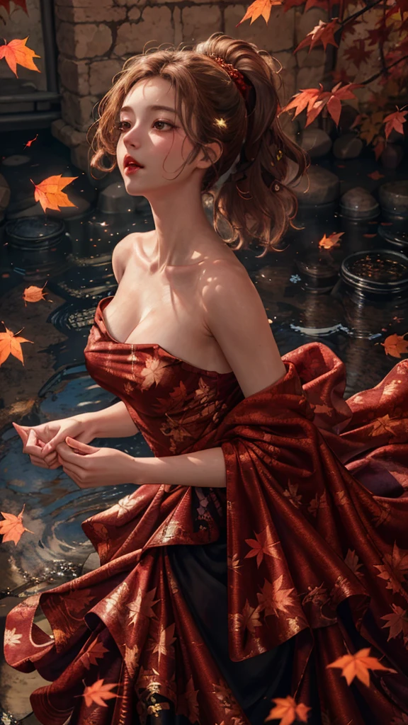 highres,absurdres,masterpiece,best quality,original,extremely detailed CG,extremely detailed wallpaper,perfect lighting,
maple leaf,ð,1girl,