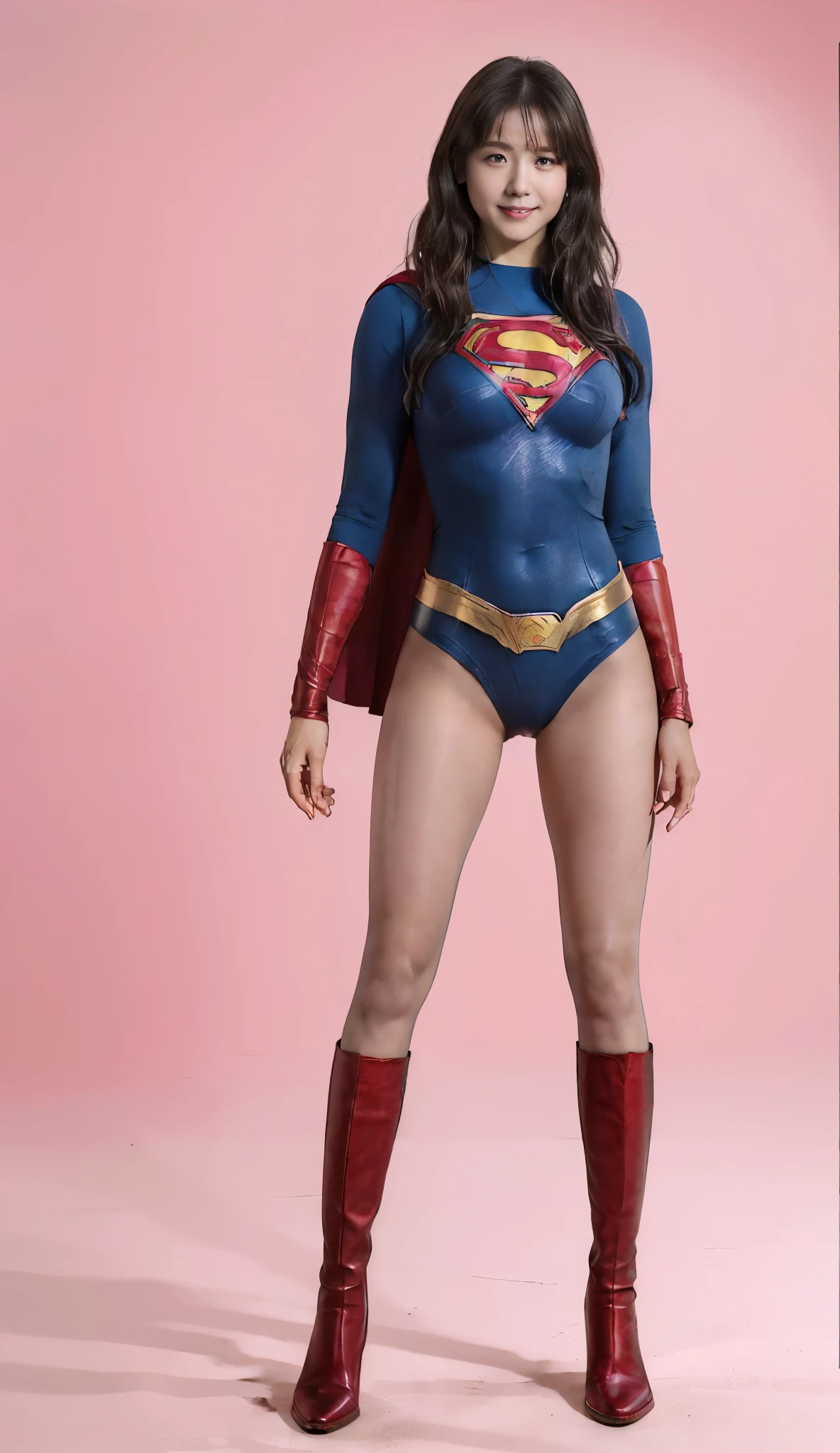 No background、(((Beautiful legs in black tights.)))、(((Legally express the beauty of your smile)))、((((Make the most of your original images)))、(((体にぴったりフィットするSupergirl Costume)))、(((Supergirl Costume)))、(((short and beautiful hair)))、(((suffering)))、(((Please wear black tights....、Wear red boots)))、((Best image quality、8k))、((Highest quality、8k、masterpiece:1.3))、(((Preserve background )))、Sharp focus:1.2、Beautiful woman with perfect figure:1.4、Slim Abs:1.2、Wet body:1.5、Highly detailed face and skin texture、8k