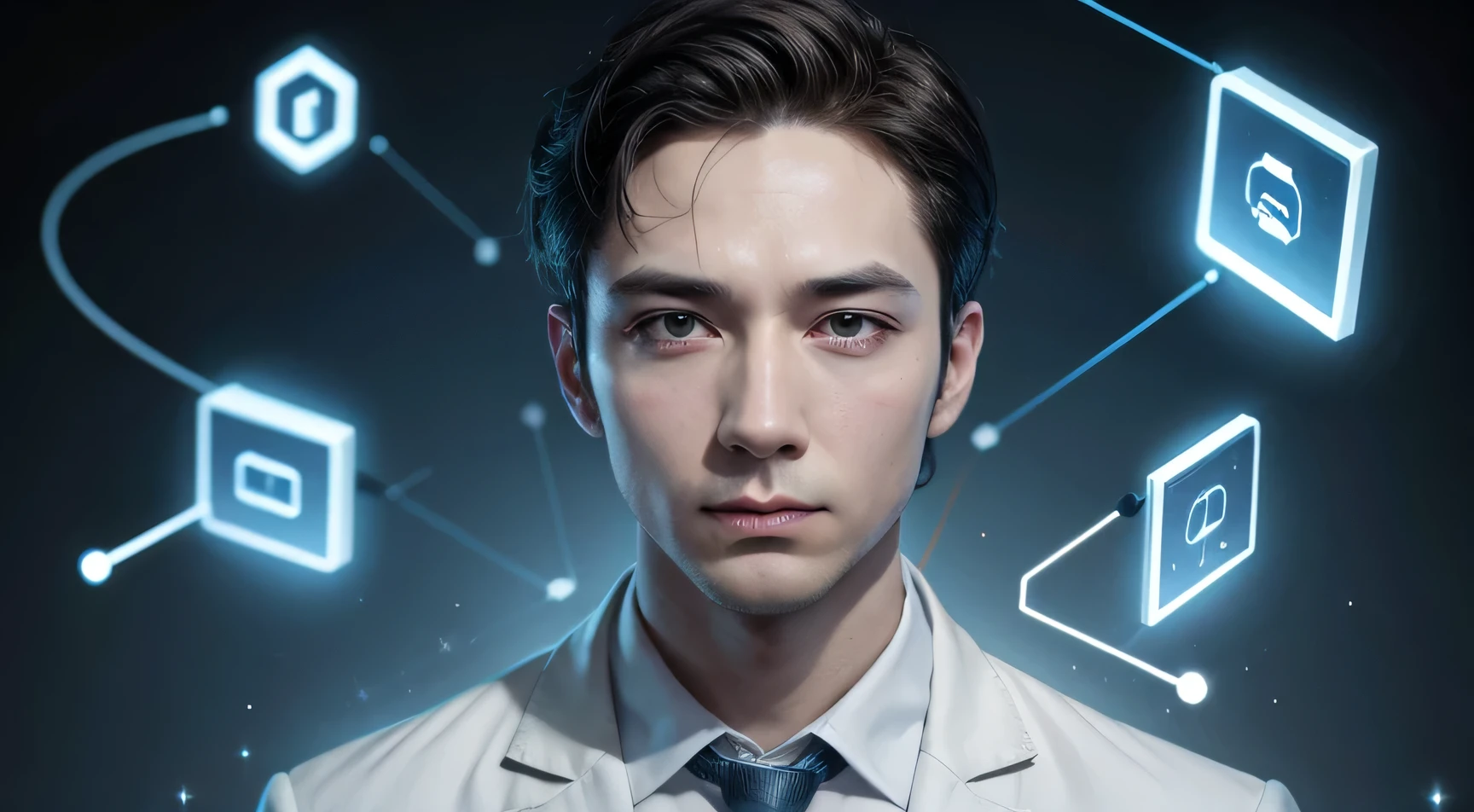 DRAW DATA SCIENCE IN THE FORM OF A MAN