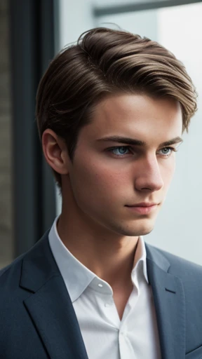A Young German man focus on face