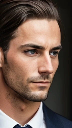 A German man focus on the face
