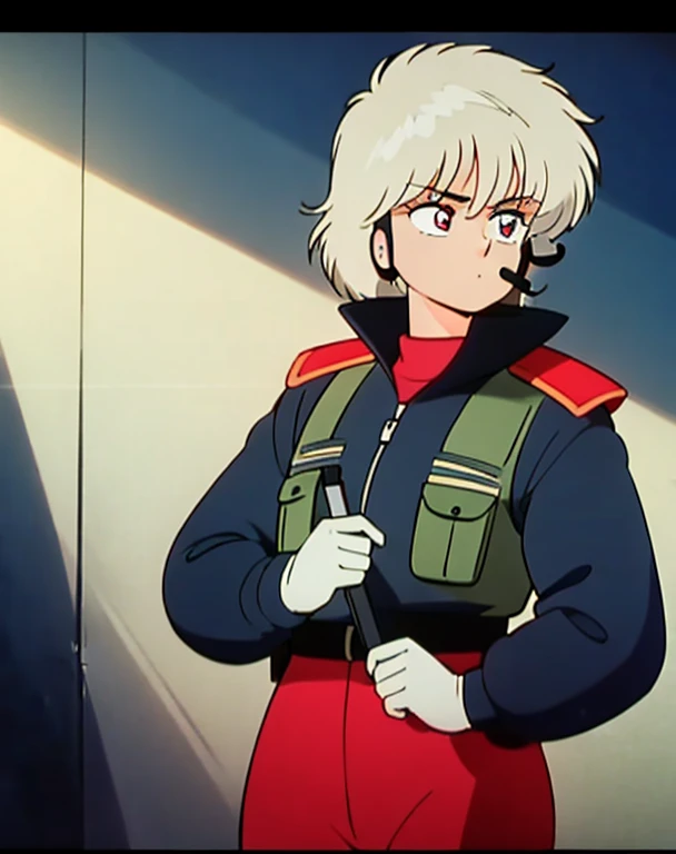 masterpiece , girl, On the battlefield, ( Light white short hair:1.2), (Red eyes:1.2), (Russian military uniforms:1.2), (View your viewers:1.2) , (8k, 最high quality 1.2), Very detailed, 8k uhd, Soft lighting, high quality, Film Grain, Beautiful lighting, Cinematic ,Perfect body , Best lighting, Best Shadow, Sharpness, Contrast, Red glasses, Messy Hair, Tactical Vest, gloves, headset, Absurd high definition faces