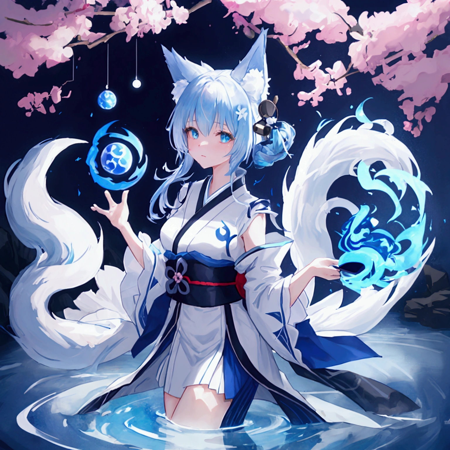 fox Light blue hair beast girl indigo fur fox beast girl fox Light blue hair beast girl indigo fur fox beast girl Wallpaper 4k,8k,highly detailled,,vivid colors,detailed kitsune with 9 tails,traditional Japanese artwork,tatami floor,beautiful cherry blossoms,floating lanterns,dark silhouette of a pagoda,subtle moonlight,dense forest,ethereal atmosphere,dappled sunlight,whimsical spirit,serene expression,elaborate kimono and obi,delicate hand-painted details,luminous eyes Anime Style fox blue White-faced golden-haired nine-tailed fox Coat blue fox Light blue hair beast girl indigo fur fox beast girl Anime Style fox blue White-faced golden-haired nine-tailed fox Coat blue mysterious background Blue Flame girl have a ball of light fox Light blue hair beast girl indigo fur fox beast girl mysterious background Blue Flame girl have a ball of light Anime Style fox blue White-faced golden-haired nine-tailed fox Coat blue mysterious background Blue Flame girl have a ball of lightfox Light blue hair beast girl indigo fur fox beast girl Anime Style fox blue White-faced golden-haired nine-tailed fox Coat blue mysterious background Blue Flame girl have a ball of light fox Light blue hair beast girl indigo fur fox beast girl