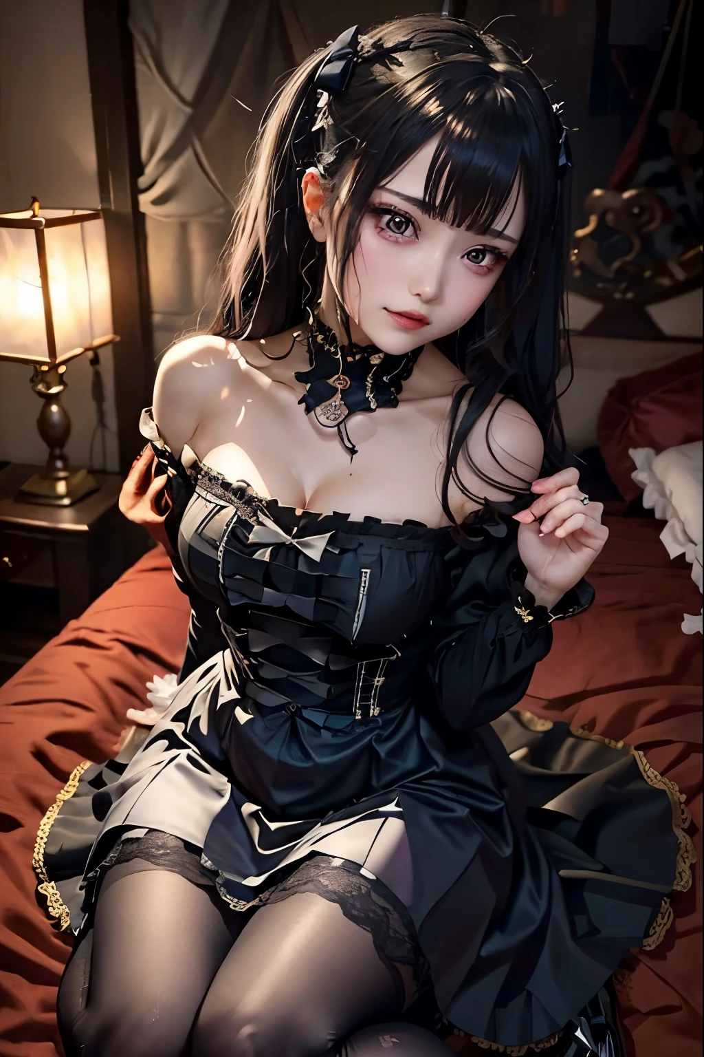 ハードなDark Gothicメイク、Black dark eyeshadow、sad、Good skin radiance、Dark Gothicメイク、Dark smile、palace、The beauty of fragrance、24-years-old、Expressions of intense sexual pleasure、Embarrassed look、Dark Gothic、Highest quality、Expression of sexual pleasure without pain、Drunk face、Purple maid outfit、mysterious、noble、sexy、Loving smile、Twin tail hair、Right eye is blue、Left eye is red、Super tempting pose、Platform heel shoes、Heavy makeup、Gothic ta Clothing、Silver Hair、Long Hair Straight Hair、Cute Gothic Loliress、Beautiful Face、Elegant face、Attractive face、Stained glassの背景、Chest glistening with sweat、The room is dark、goth long dress、Bell Sleeves、Wizard Sleeve、Decadent look、Sexually excited expression、Wet shiny thigh water、Thighs that are wet and shiny with oil、Background of a room full of roses、Sad look、Rose Maiden、The embroidery is pink、The dress has pink embroidery.。、Thigh-high socks、Knee-high socks、Gentle expression、Dark black eyeshadow、Stained glassとバラの背景、Thighs are a little thin、Female Duo、Female couple、dark church background、Stained glass、Black metal world、Dark Castle、Dark Room、Slender body、gothic long dress、Victorian dress、Small breasts、With a glass of wine in your right hand、With a lantern in his left hand、pantyhose、The bed is covered with roses、Her thighs are shining with sweat、My body is wet and shiny、There is a lot of glitter on the thighs、I am sweating、My thighs are sticky with sweat.、My thighs are glistening with sweat、My whole body is sweaty and shiny、I sweated a lot.。、My thighs are sweaty、My wet thighs are glistening with sweat.、There is a lot of sweat shining all over my body、Slender body、I rest my head on the pillow、Sleeping in bed、Beautiful legs、Outstretched legs、Lying in bed、Lying on your back in bed、