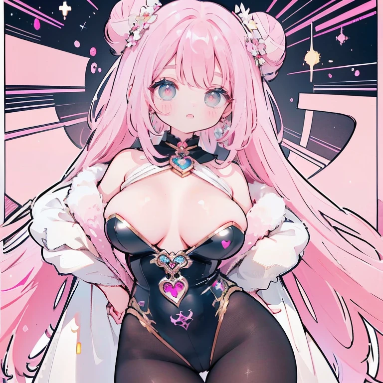 Anime Kawaii sexy Perfect Slim sensual body large breast and huge thighs, An intricate and highly detailed illustration of anime (Young girl). 1 girl, long pink bun hair, Symbol-shaped eyes, +_+, breasts big, Idol Costume, {girl with long pink bun hair named Nami}, (pink eye color), {city center}, (ssmile), Glittering Background , mole under the eye, heart shaped choker, (work of art, highest quallity), very detailled, highest quallity, offcial art, beautiful and aesthetic: 1.2), (1 girl), very detailled, (geometric art: 1.3), colorfully, More Detailed ?d1 girl, long pink bun hair, Symbol eye, +__+, breasts big, gothic costume, {A girl with long pink hair named Nami}, (pink eye color), {city center}, (ssmile), Glittering Background, mole under the eye, heart shaped choker, (work of art, highest quallity), offcial art, beautiful and aesthetic: 1.2), (1 girl), very detailled, (geometric art: 1.3), colorfully