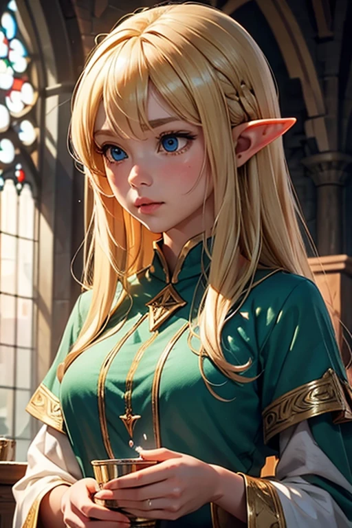 Blonde,Elf,holy water