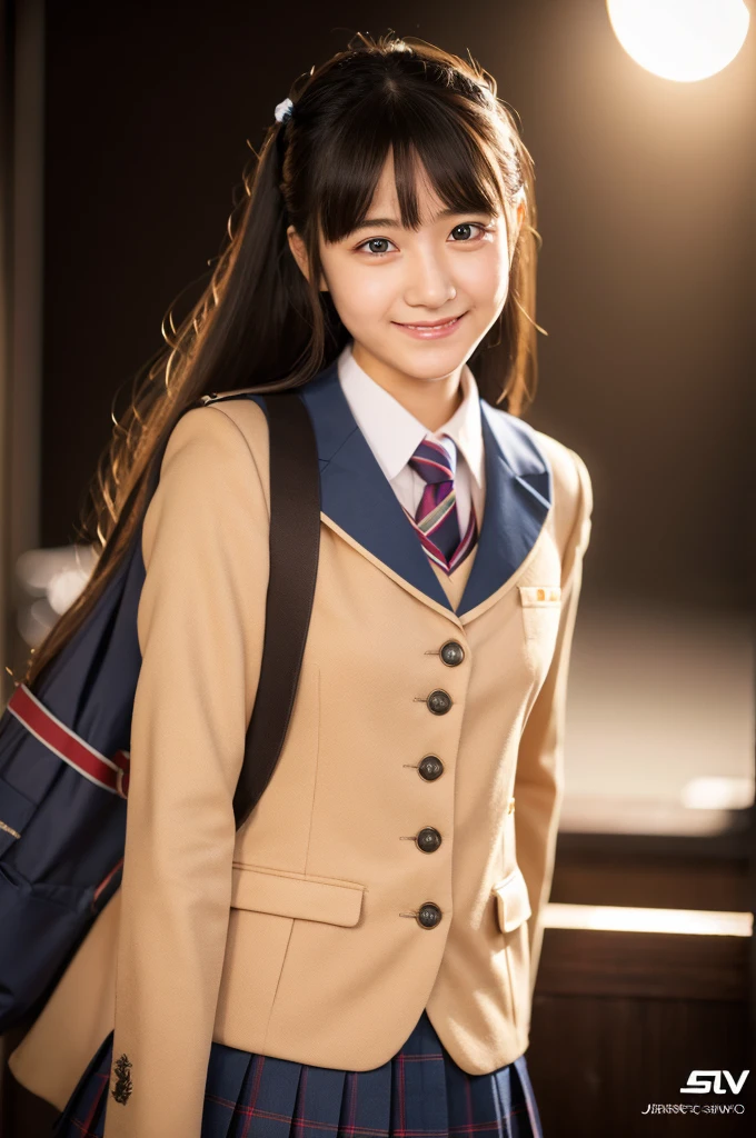 Urzan-6500-v1.1, (RAW Photos:1.2), (Realistic:1.4), Cute Detailed Girl,smile, Very detailed eyes and face, Beautiful attention to detail, Ridiculous, incredibly Ridiculous, Very detailedな, High resolution, Very detailed, Highest quality, masterpiece, Kanna Hashimoto, ((Japanese high school girls uniform)), figure, Very detailed, CG, Unified, 8k wallpaper, wonderful, The finer details, masterpiece, Highest quality, Very detailed CG uniform 8k wallpaper, Light on the face, Cinema Lighting, One girl, 12 years old, ((Dynamic pose)), (Camel Toe), (pantyhose)