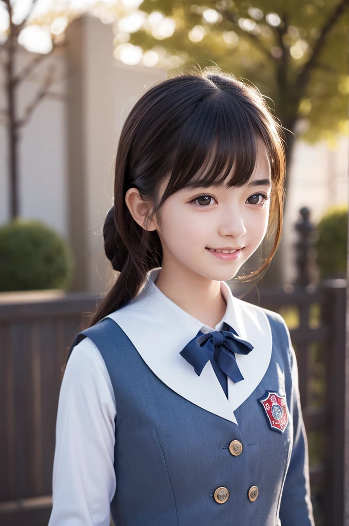 (RAW Photos:1.2), (Realistic:1.4), Cute Detailed Girl,smile, Very detailed eyes and face, Beautiful attention to detail, Very detailedな, High resolution, Very detailed, Highest quality, masterpiece, Kanna Hashimoto, ((Japanese high school girls uniform)), Very detailed, CG, Unified, 8k wallpaper, wonderful, The finer details, masterpiece, Highest quality, Very detailed CG uniform 8k wallpaper, Light on the face, Cinema Lighting, One girl, , ((Dynamic pose))