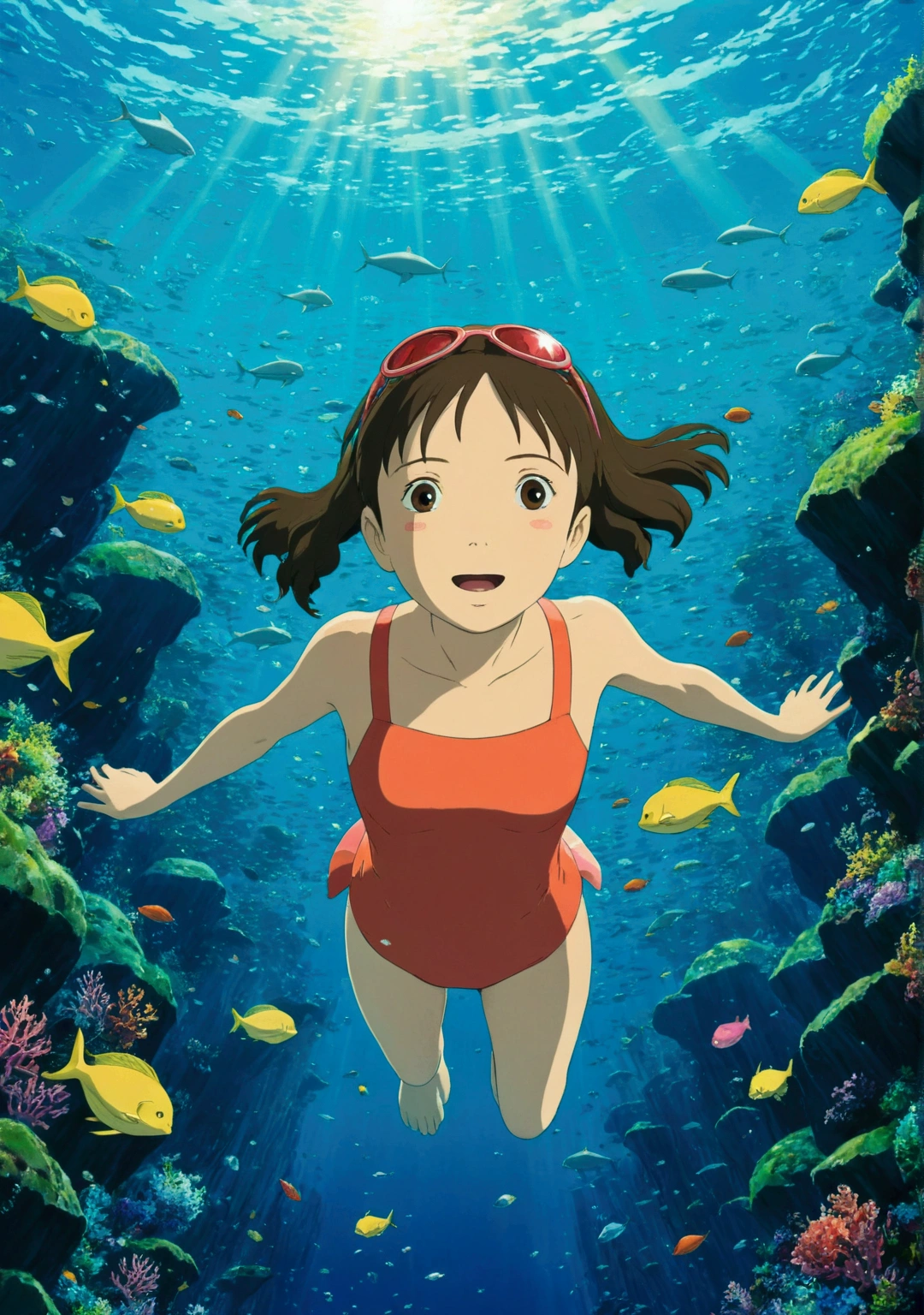 Ghibli　summer 　deep sea　swim