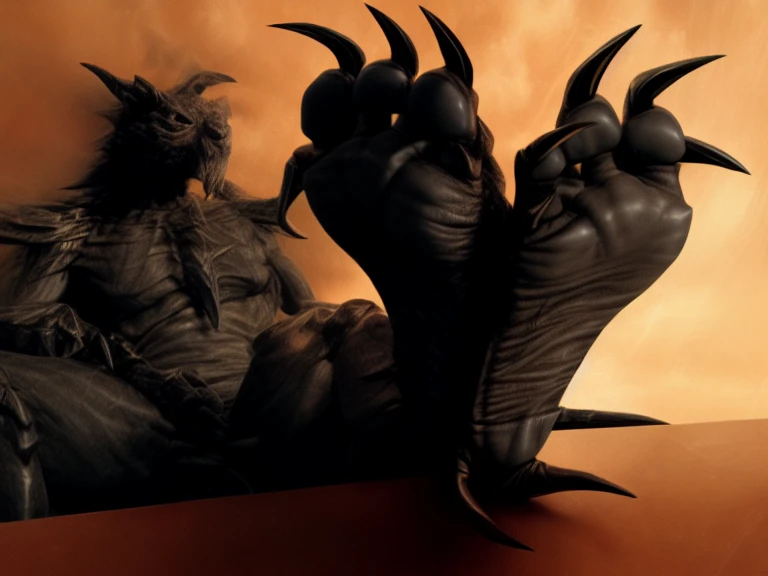 e621, species:alduin, male, sitting, spreading legs, feet, big feet, three clawed toes, soles, big soles, foot focus, padded soles, padded arches, long claws,