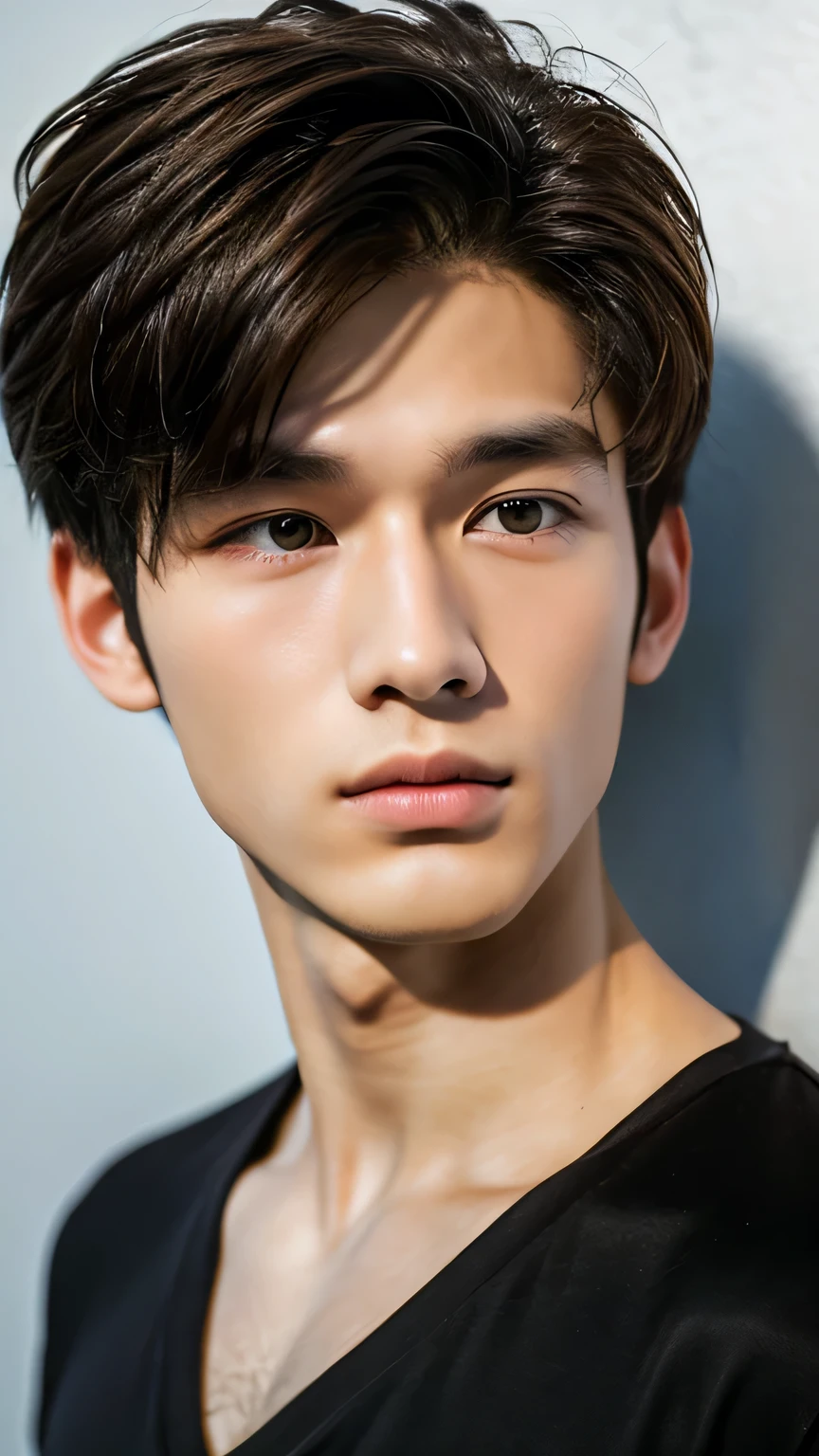 Highest quality, masterpiece, Ultra-high resolution, (Realistic: 1.4), Original photo, wallpaper, Head Photo, skin, Simple Background, Iris, detailed, Selfie, 1 boy, 18-year-old, good looking, Wind,Halloween