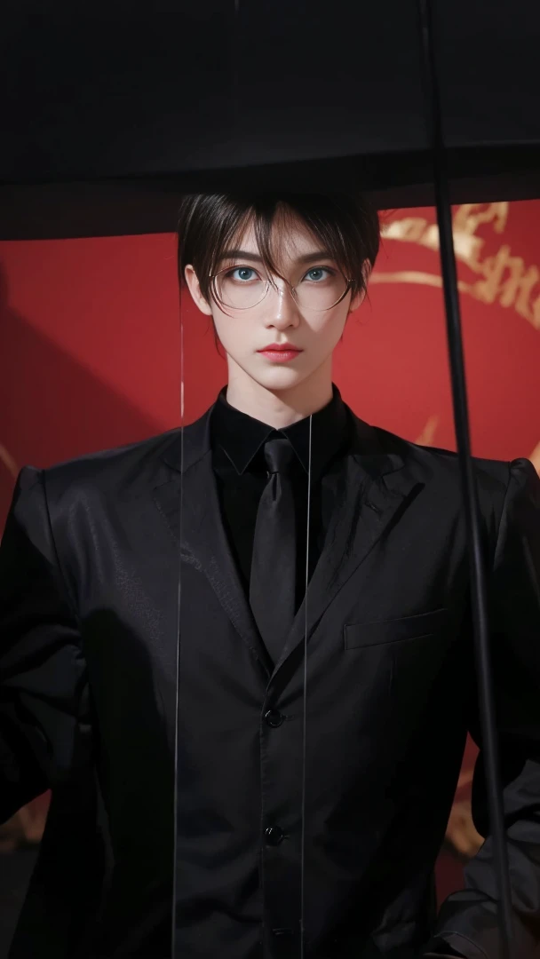 BEST Quality, 8k, Work: 1.3)), upper body,, Sharp focus: 1.2, man with perfect figure, highly detailed facial and skin texture, Detailed eyes, double eyelids, interior view, short hair, Blue eye lenses