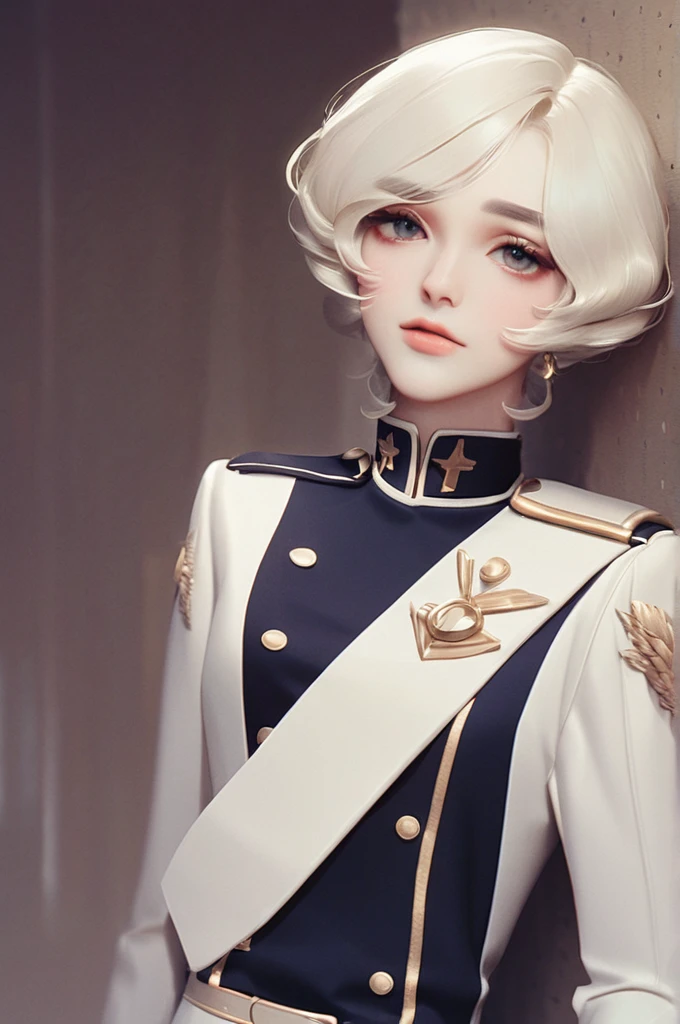 ((Лучшее качество)), ((шедевр)), (подробный), Cute femboy in military uniform