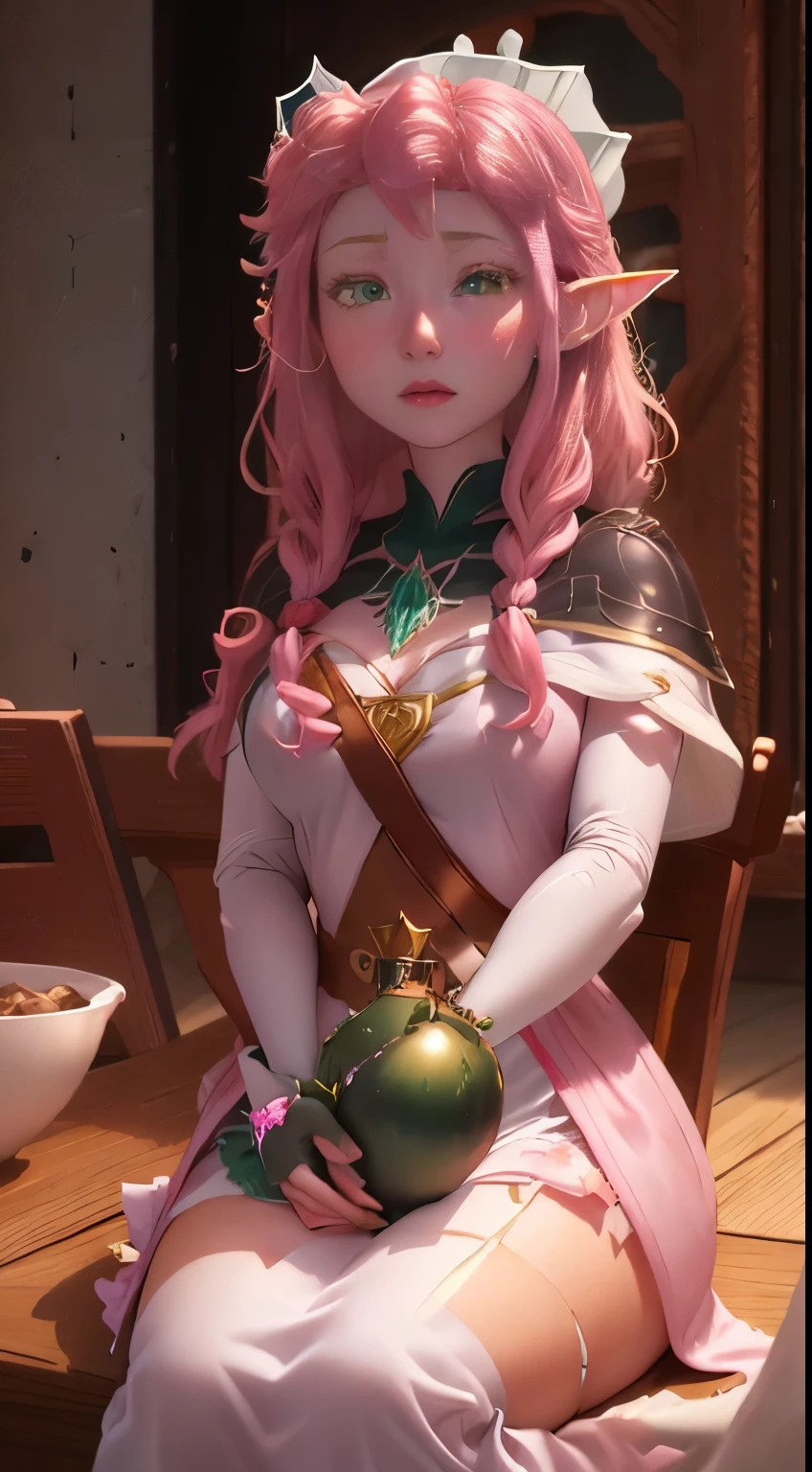 Elfgirl (rose quartz SU-elsa frozen Disney Tinker waifu mezclando modelos .) (ultra fUSION of white and pink hair) Highly detailed CG unity 8k wallpaper, style shot, complex, High detail, dramatic, highest quality movie still image, Very detailed, masterpiece, Best Quality, character design, elsa, elsa from frozen,fusión Diamante Rosa (( dark style)), realistic and ultra detailed rendering style, natural light, sharp character design, (hard focus, 8k), (((Natural skin texture))), 8k textures, soft cinematic lighting, Adobe Lightroom, dark room, HdR, sophisticated, elegant, rich detail, Sharp focus appearance) )), calming tones, frenesí de detalles, intricate detail, Super detail, low contrast, Soft film Lighting, Muted colors, Exposure Mix, HdR, Desteñir, 35mm, f/1.4, THEY ARE LIKE THIS, f16, 25 sec.