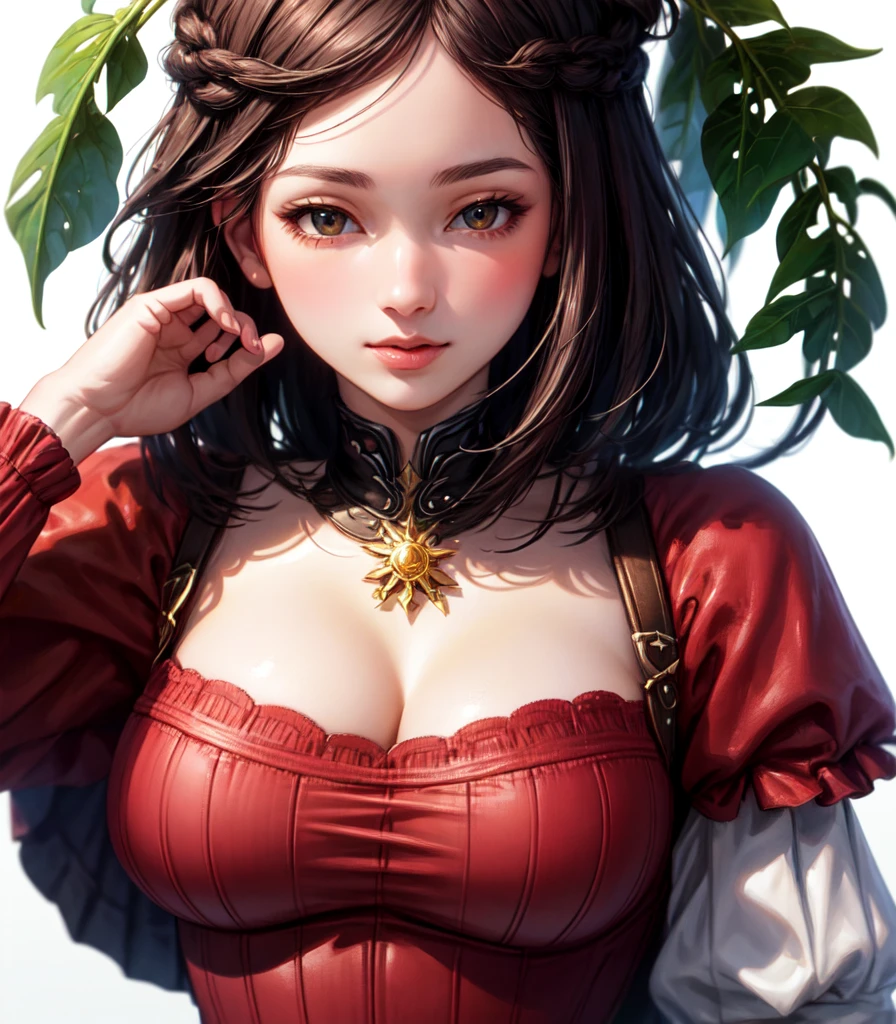 (Highest quality, masterpiece, Very detailedな, Very detailed, Exquisite, 16K,Full HD),(White Background:1.5),、,No text,Upper Body,serana