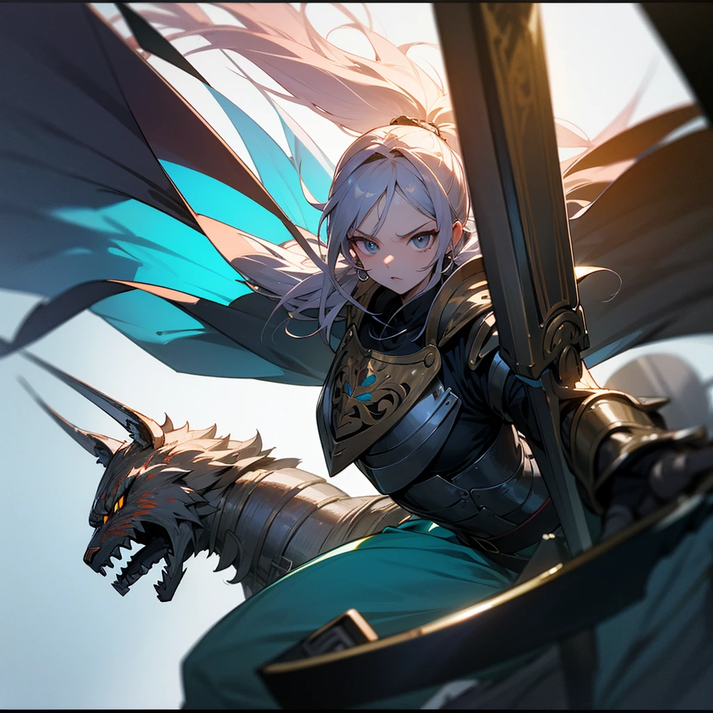 high resolution、Warrior。Brave man。Wearing armor、Large shield、Holding a sword。
Fantasy。
beautiful。Fight bravely。With a roar!
cool、At a bold angle