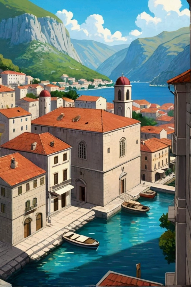 Montenegro,City of Kotor,Vision、Ghibli style