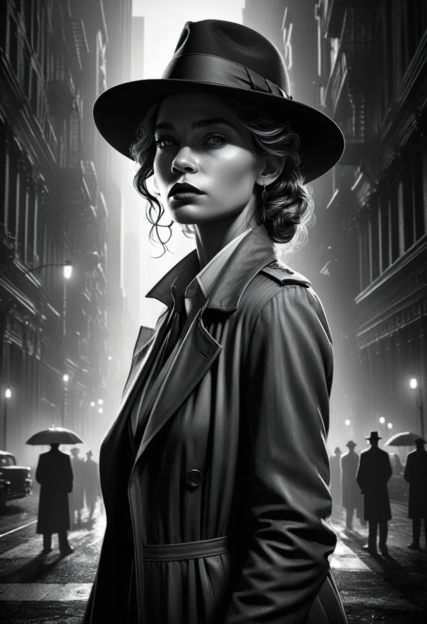 noir detective in Los Angeles,, polarized light, concept art, digital art, highly detailed, intricate, sharp focus, trending on artstation, art by artgerm and greg rutkowski and alphonse mucha 