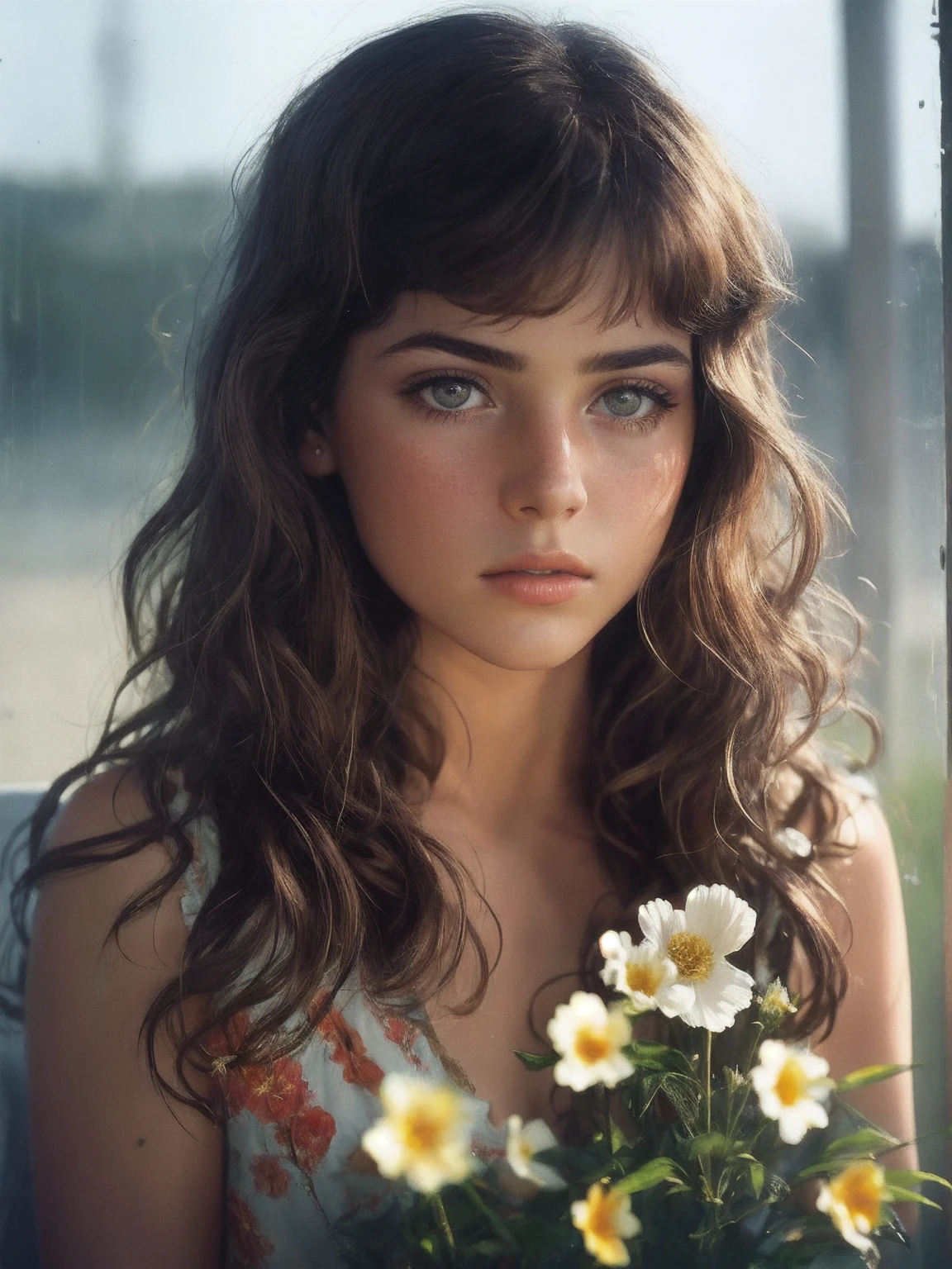 masterpiece,best quality, illustration,style of Philip Lorca diCorcia,
cinematic film still portrait of young girl yo, flowers, 1girl, solo, long_hair, pretty face,
.shallow depth of field, vignette, highly detailed, high budget, bokeh, cinemascope, moody, epic, gorgeous, film grain, grainy