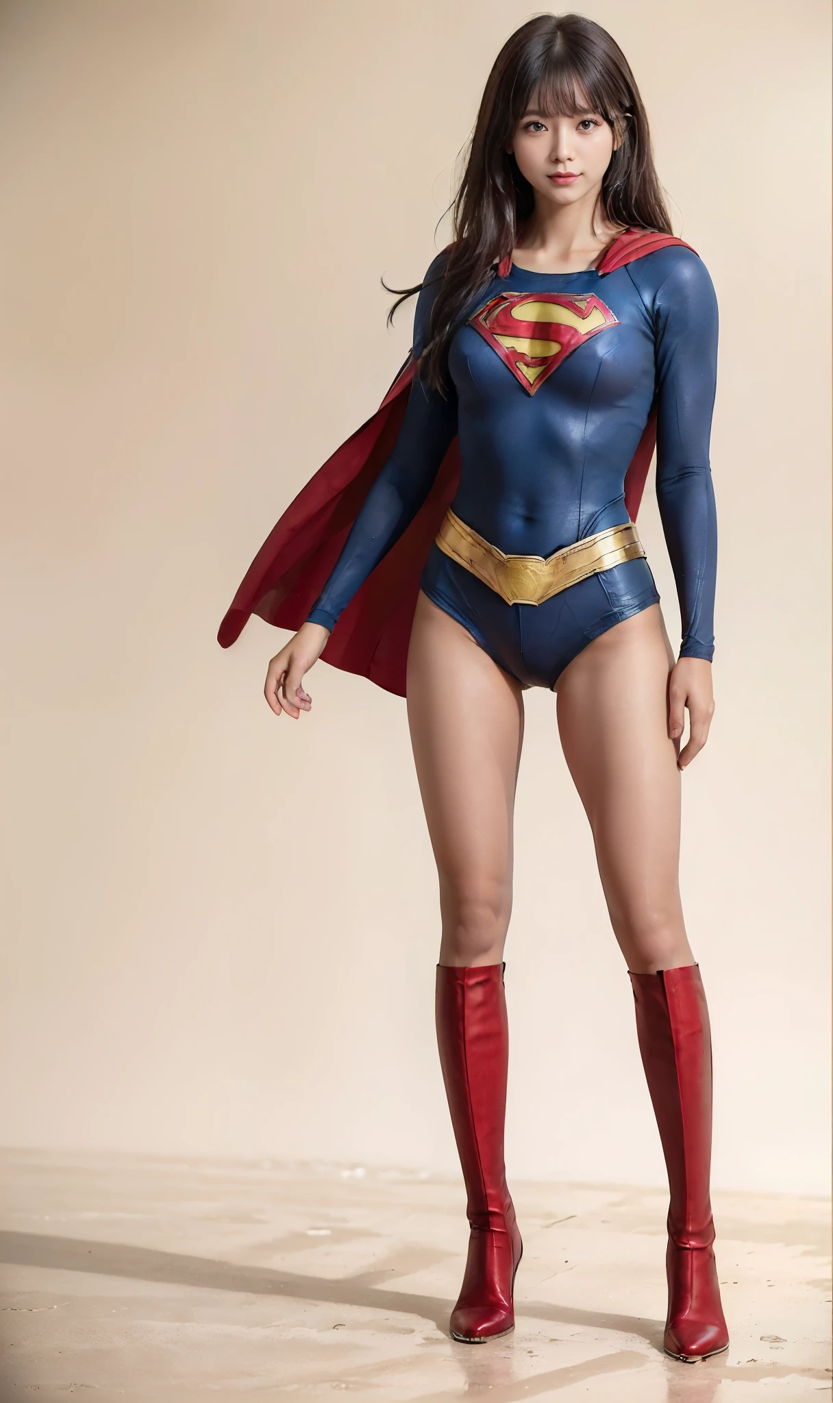 No background、(((Beautiful legs in black tights.)))、(((Legally express the beauty of your smile)))、((((Make the most of your original images)))、(((体にぴったりフィットするSupergirl Costume)))、(((Supergirl Costume)))、(((short and beautiful hair)))、(((suffering)))、(((Please wear black tights....、Wear red boots)))、((Best image quality、8k))、((Highest quality、8k、masterpiece:1.3))、(((Preserve background )))、Sharp focus:1.2、Beautiful woman with perfect figure:1.4、Slim Abs:1.2、Wet body:1.5、Highly detailed face and skin texture、8k