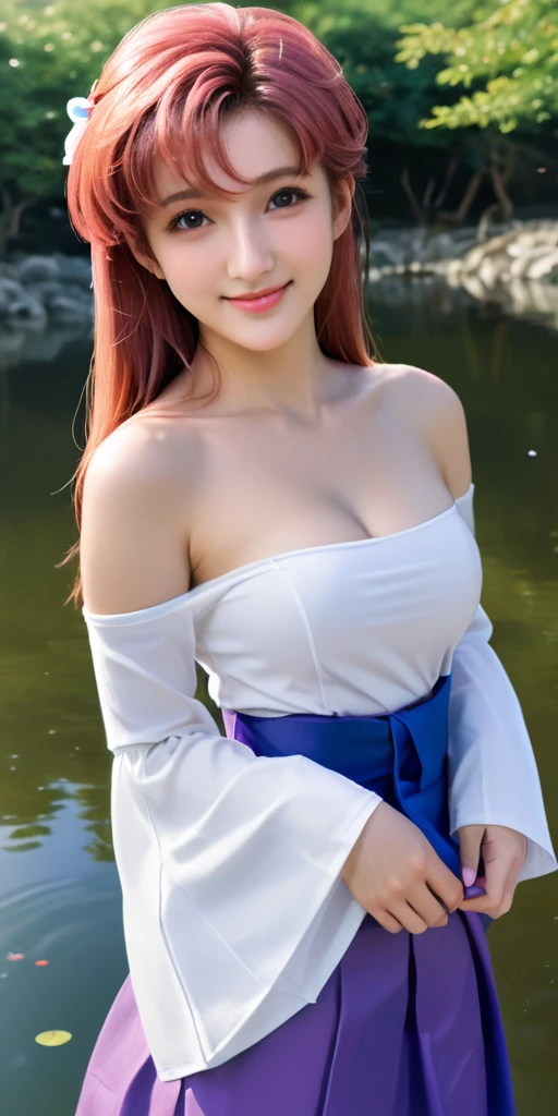 64k，超High resolution，超Highest quality，masterpiece，Hyperrealistic，Young and adorable, beautiful, young, adorable，〜20 year old girl，young woman，Full body photo，Full body angle，Whole Body Ezbian，Surreal，Very detailed:1.3，Ultra-realistic:3.0，masterpiece,Detailed eyes,Detailed skin,Detailed face,Shiny skin,Detailed Hair,White skin,Perfect lighting,Glossy Lips,8k,wallpaper,京都animeーション, animeカラーリング  ，Sunrise，Klein Lake,GundamSEED，2024 Era \(style\),masterpiece, Highest quality, High resolution, anime, Lacus 1, One girl, alone, Pink Hair, Straight hair, hair ornaments, White sleeves, blue eyes, White Dress, Purple Skirt, Long skirt,Dress，Swimsuit，Yukata， Very long hair, Bare shoulders, Large Breasts, smile, Gundam, In the water lake,retro artstyle,